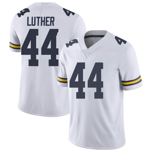 Joshua Luther Michigan Wolverines Men's NCAA #44 White Limited Brand Jordan College Stitched Football Jersey CGY0354KX